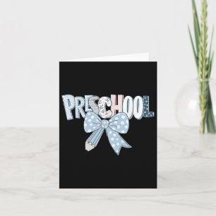 Niedliche Preschool-Coquette-Stift Mädchen zurück Karte
