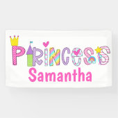 Niedliche Princess Alphabet Personalisiert Banner (Horizontal)