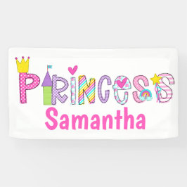 Niedliche Princess Alphabet Personalisiert Banner