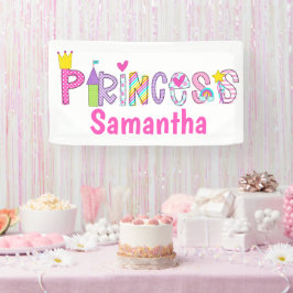 Niedliche Princess Alphabet Personalisiert Banner