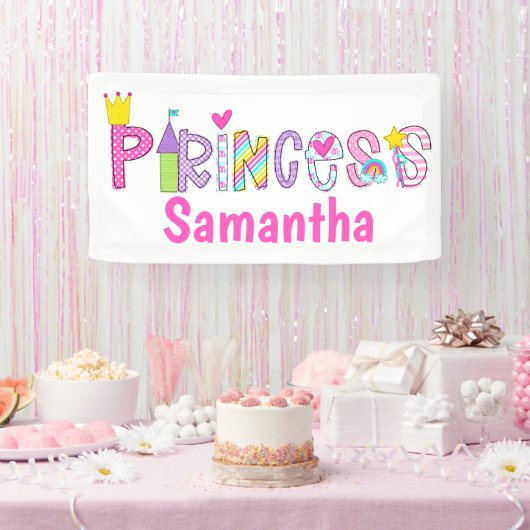 Niedliche Princess Alphabet Personalisiert Banner (Party)