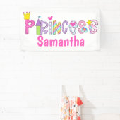 Niedliche Princess Alphabet Personalisiert Banner (InSitu)