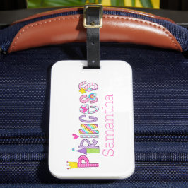 Niedliche Princess Alphabet Personalisiert Gepäckanhänger
