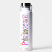 Niedliche Princess Alphabet Personalisiert Trinkflasche (Vorne)