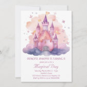 Niedliche Princess Burg Girl del Malcantone Einladung (Vorderseite)