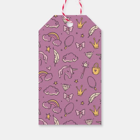 Niedliche Princess Burg Girl del Malcantone Geschenkanhänger (Rückseite)