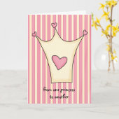 Niedliche Princess Crown Geburtstagskarte Karte (Gelbe Blume)