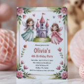 Niedliche Princess Fairy Birthday Party Einladung