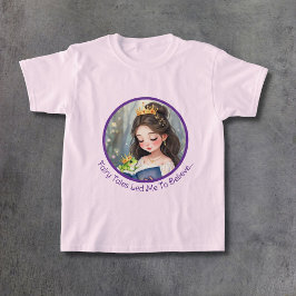 Niedliche Princess & Frosch Fairy Tale T-Shirt
