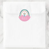 Niedliche Princess Rainbow Vielen Dank Runder Aufkleber (Tasche)