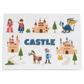 niedliche Prinzessenburg Große Geschenktüte (Vorderseite)