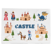 niedliche Prinzessenburg Große Geschenktüte (Rückseite)
