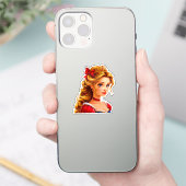 Niedliche Prinzessin Aufkleber (Telefon)