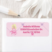 Niedliche Prinzessin Birthday Girl Pink Rücksendea (Insitu)