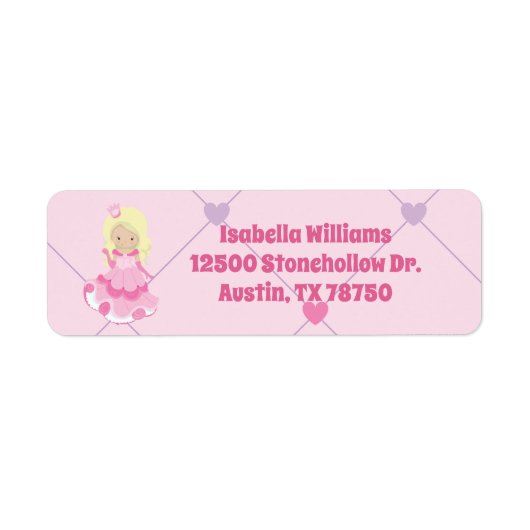 Niedliche Prinzessin Birthday Girl Pink Rücksendea (Vorne)