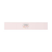 Niedliche Prinzessin Blush Pink Silver Baby Girl G Einladungsbanderole (Flach)