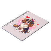 Niedliche Prinzessin Cavalier King Charles mit ein Notizblock (Linke Seite)