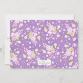 Niedliche Prinzessin Geburtstagspartei Einladung (Rückseite)