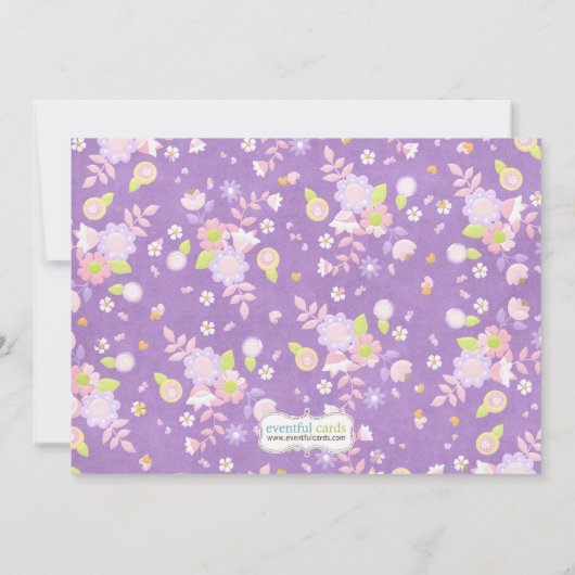 Niedliche Prinzessin Geburtstagspartei Einladung (Rückseite)