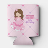 Niedliche Prinzessin Geburtstagsparty Pink benutze Dosenkühler (Rückseite)