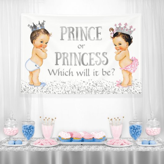 Niedliche Prinzessin Gender Reveal Baby Dusche Banner