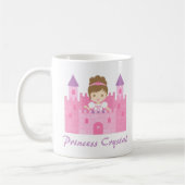 Niedliche Prinzessin Girl im rosa Schloss Kaffeetasse (Links)