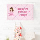 Niedliche Prinzessin Girl Pink Custom Kinder glück Banner (Insitu)
