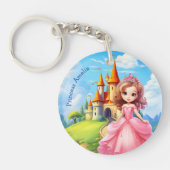 Niedliche Prinzessin im Mendrisiotto Personalisier Schlüsselanhänger (Vorderseite)