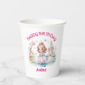 Niedliche Prinzessin in Whimsical Wonderland Paper Pappbecher (Vorderseite)