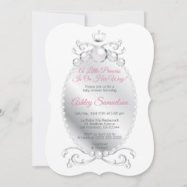 Niedliche Prinzessin ist auf ihrem Weg Baby Dusche Einladung