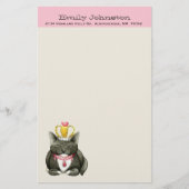 Niedliche Prinzessin Kitty Custom Stationery Briefpapier (Vorderseite)