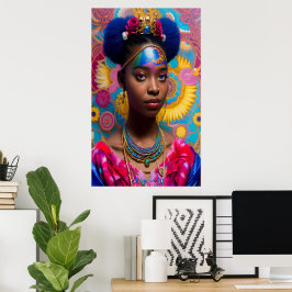 Niedliche Prinzessin mit Tiara Poster