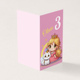 Niedliche Prinzessin mit weißer Katze individuell