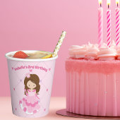 Niedliche Prinzessin Pink Custom Birthday Girl Par Pappbecher