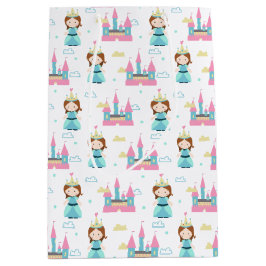 Niedliche Prinzessin Rosa Burg Geburtstagsparty Mittlere Geschenktüte