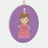 Niedliche Prinzessin, rosa für kleine Mädchen Keramik Ornament (Rechts)