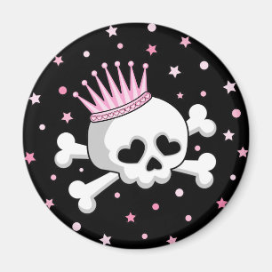 Niedliche Prinzessin Skull Magnet