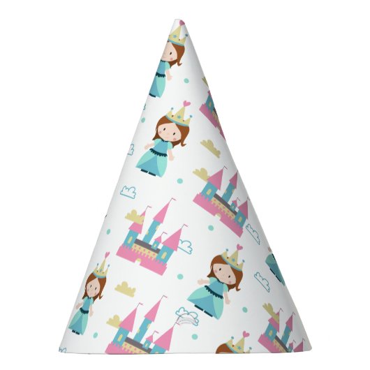 Niedliche Prinzessin und Burg Rosa und Blau Geburt Partyhütchen (Rechts)