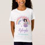 Niedliche Prinzessin und Einhorn-Rainbow-Birthday- T-Shirt<br><div class="desc">Matching Artikel im Happy Cat Studio Zazzle Shop erhältlich! c) Das glückliche Cat Studio</div>