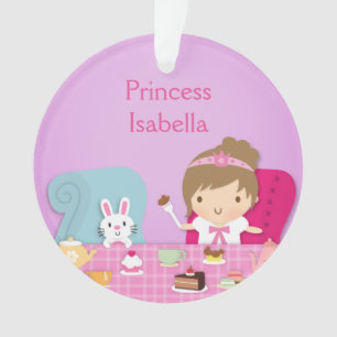 Niedliche Prinzessin und Häschen-Teeparty Mädchenz Ornament