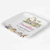 Niedliche Prinzessin und Knights Geburtstagsplatz Pappteller (Gewinkelt)
