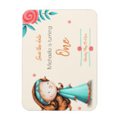 Niedliche Prinzessin zum ersten Geburtstag Save th Magnet (Vertikal)