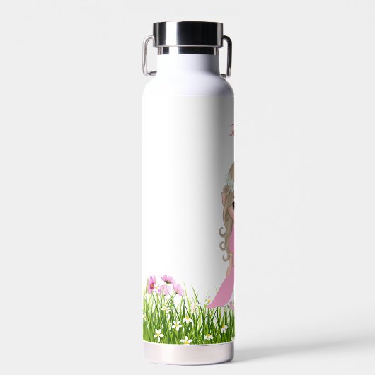 Niedliche Prinzessinnen und Blume Trinkflasche (Vorne)