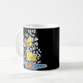 niedliche Puddelente im Regen Kaffeetasse (Vorderseite Links)