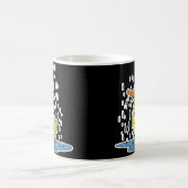 niedliche Puddelente im Regen Kaffeetasse (Mittel)