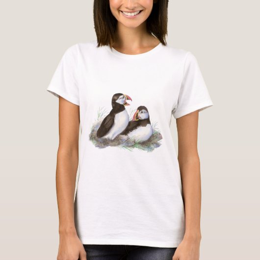 Niedliche Puffen, Ocean Bird, Strand, Natur T-Shirt (Vorderseite)