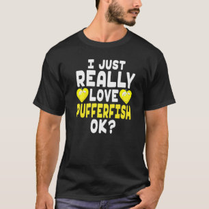 Niedliche Puffer im Herzen - I Liebe Puffer Fischf T-Shirt