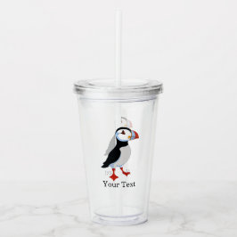 Niedliche Puffin-Design Akryllische Tumoren Acryltrinkbecher