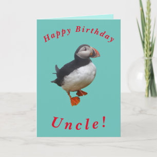 Niedliche Puffin-Geburtstagskarte für Onkel Karte
