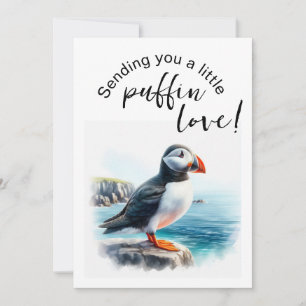 Niedliche Puffin-Themed Card - Flachbild-Ferienkar Feiertagskarte